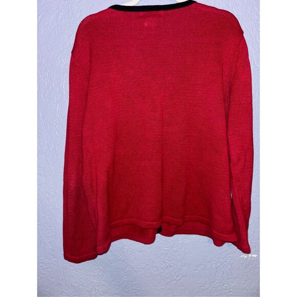 Festive Red Snowman Cardigan - Picture 3 of 3